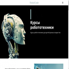 Скриншот главной страницы сайта robot-code.ru