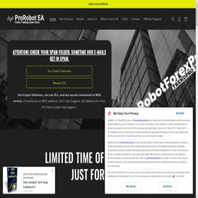 Скриншот главной страницы сайта robotforexpro.com
