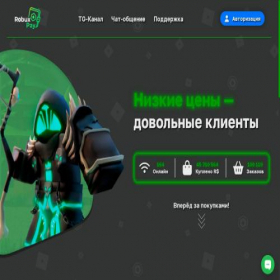 Скриншот главной страницы сайта robuxpay.gg
