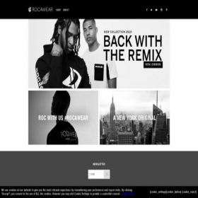 Скриншот главной страницы сайта rocawear.com