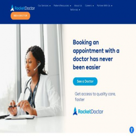 Скриншот главной страницы сайта rocketdoctor.ca