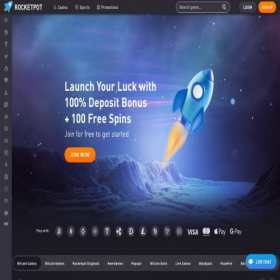 Скриншот главной страницы сайта rocketpot.io