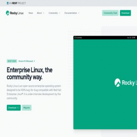 Скриншот главной страницы сайта rockylinux.org
