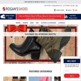 Скриншот главной страницы сайта rogansshoes.com