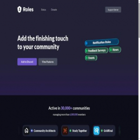 Скриншот главной страницы сайта roles.bot