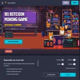 Скриншот главной страницы сайта rollercoin.com