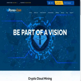 Скриншот главной страницы сайта ronex-coin.com