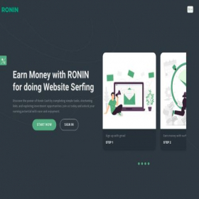 Скриншот главной страницы сайта ronin.cash