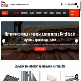 Скриншот главной страницы сайта roofcity.by