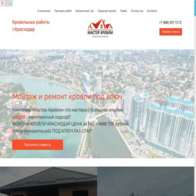 Скриншот главной страницы сайта roofmast.ru