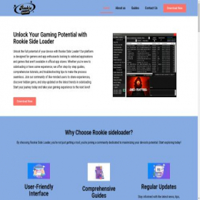Скриншот главной страницы сайта rookiesideloader.com