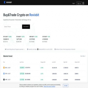 Скриншот главной страницы сайта rovixbit.com