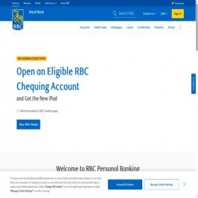 Скриншот главной страницы сайта royalbank.com