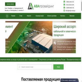 Скриншот главной страницы сайта roznica-avaproviding.ru