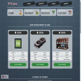 Скриншот главной страницы сайта rtxplus.biz