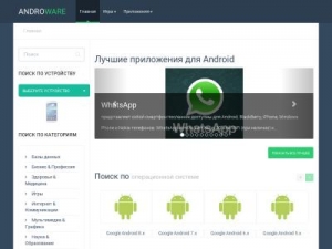 Скриншот главной страницы сайта ru.androware.net