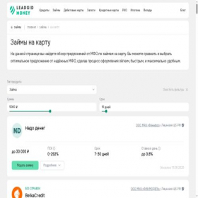 Скриншот главной страницы сайта ru.fin-loan.com