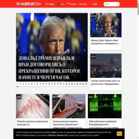 Скриншот главной страницы сайта ru.haberler.com