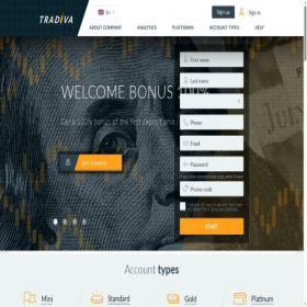 Скриншот главной страницы сайта ru.tradiva.com