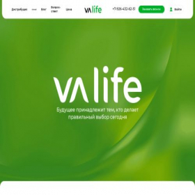 Скриншот главной страницы сайта ru.va-life.org
