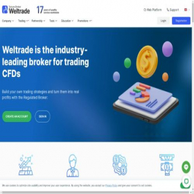 Скриншот главной страницы сайта ru.weltrade.com