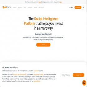 Скриншот главной страницы сайта ru.zulutrade.com