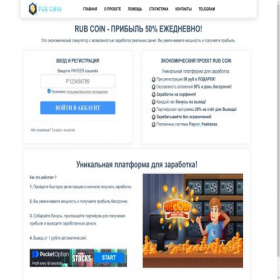Скриншот главной страницы сайта rub-coin.online