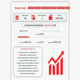 Скриншот главной страницы сайта rub-invest.fun
