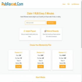 Скриншот главной страницы сайта rubfaucet.com