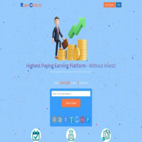 Скриншот главной страницы сайта rumycoin.io