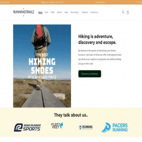 Скриншот главной страницы сайта running-trailz.com