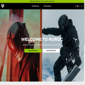 Скриншот главной страницы сайта ruroc.com