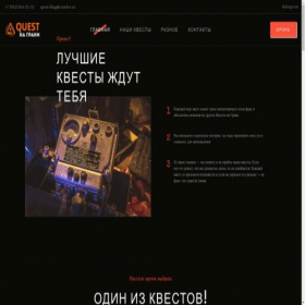 Скриншот главной страницы сайта rus-quest.ru