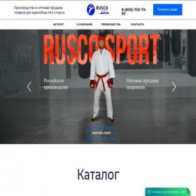 Скриншот главной страницы сайта ruscosport.ru