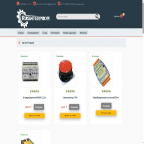 Скриншот главной страницы сайта rusinterprom.com