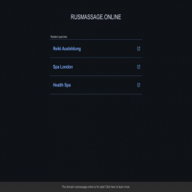 Скриншот главной страницы сайта rusmassage.online