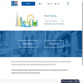 Скриншот главной страницы сайта ruspost.co.uk