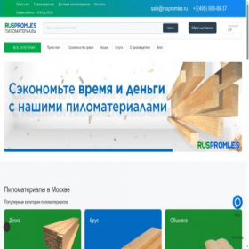 Скриншот главной страницы сайта ruspromles.ru