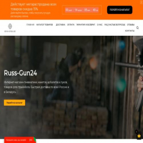 Скриншот главной страницы сайта russ-gun24.ru