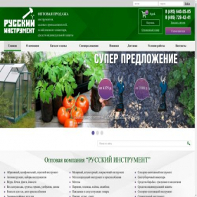 Скриншот главной страницы сайта russtool.ru