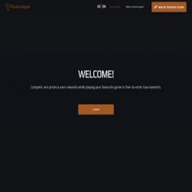 Скриншот главной страницы сайта rust-league.com