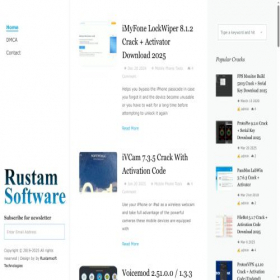 Скриншот главной страницы сайта rustamsoft.com
