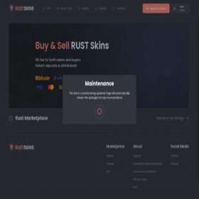 Скриншот главной страницы сайта rustskins.com