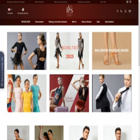Скриншот главной страницы сайта ruviso-dancewear.com