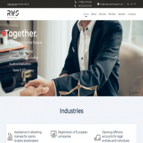 Скриншот главной страницы сайта rwsgroupltd.com