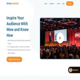 Скриншот главной страницы сайта ryan-jenkins.com