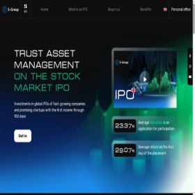 Скриншот главной страницы сайта s-ipo.io