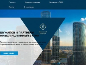 Скриншот главной страницы сайта s-partners.pro