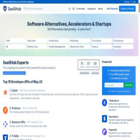 Скриншот главной страницы сайта saashub.com