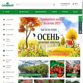 Скриншот главной страницы сайта sadoviy.by